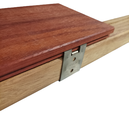 Padouk vlonderplanken B-fix